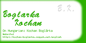 boglarka kochan business card
